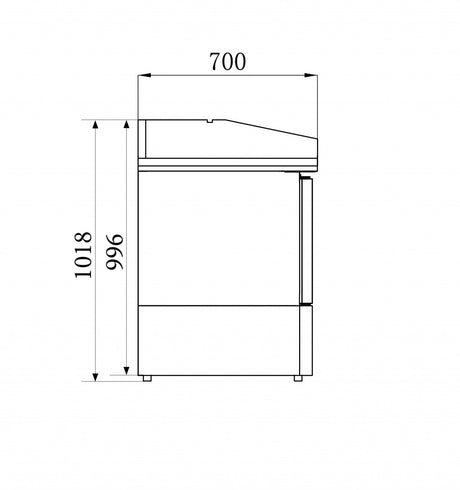 Combisteel 3 Door Stainless Steel Pizza Prep Fridge Marble Worktop - 7950.0060 Pizza Prep Counters - 3 Door Combisteel   