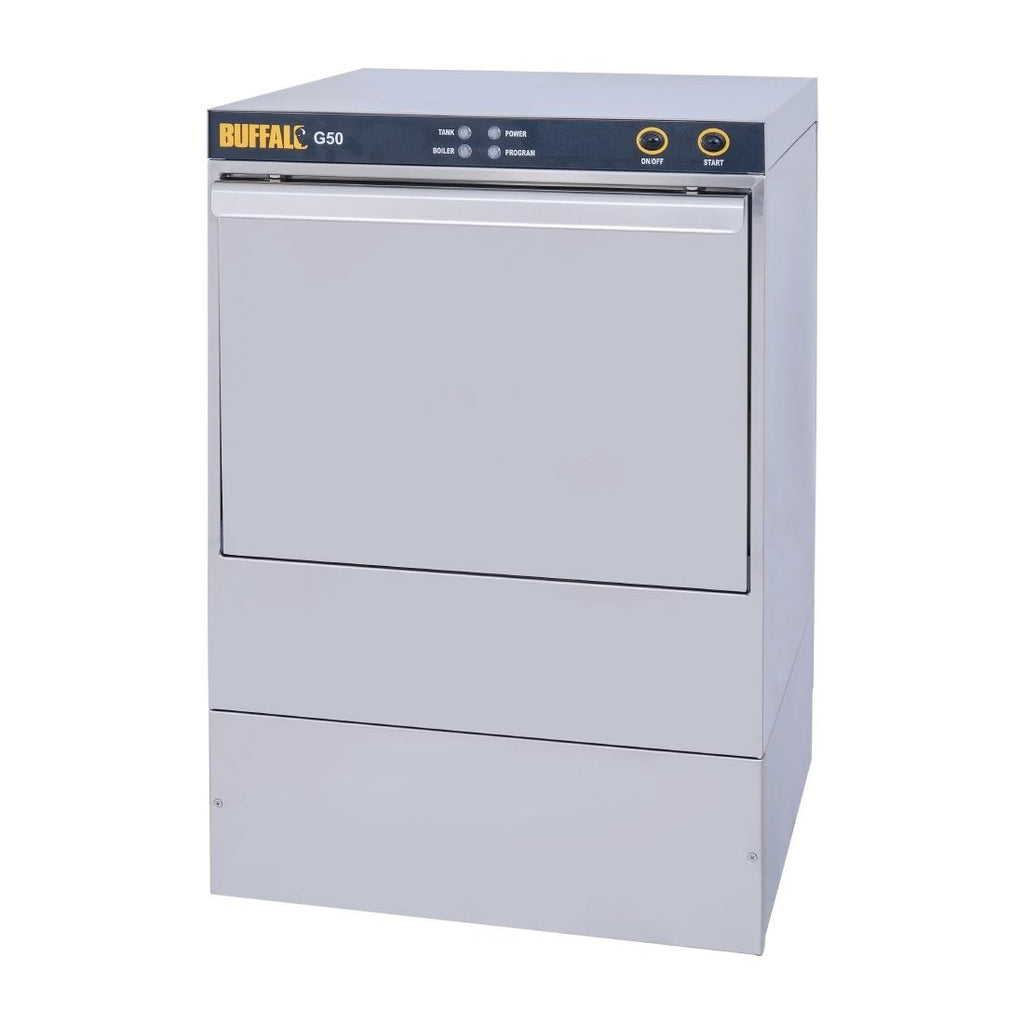 Buffalo G50 Undercounter Dishwasher with Drain Pump 500x500mm Baskets - DW468 Dishwashers Buffalo   