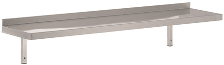 Combisteel Stainless Steel Wall Shelf & Brackets 300mm Deep 2400mm Wide - 7455.0660 Stainless Steel Wall Shelves Combisteel   