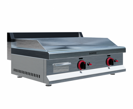 Empire 2 Burner Gas Griddle Smooth – 800mm LPG & Nat Gas 5.6kW - EMP-GD800 Gas Griddles Empire