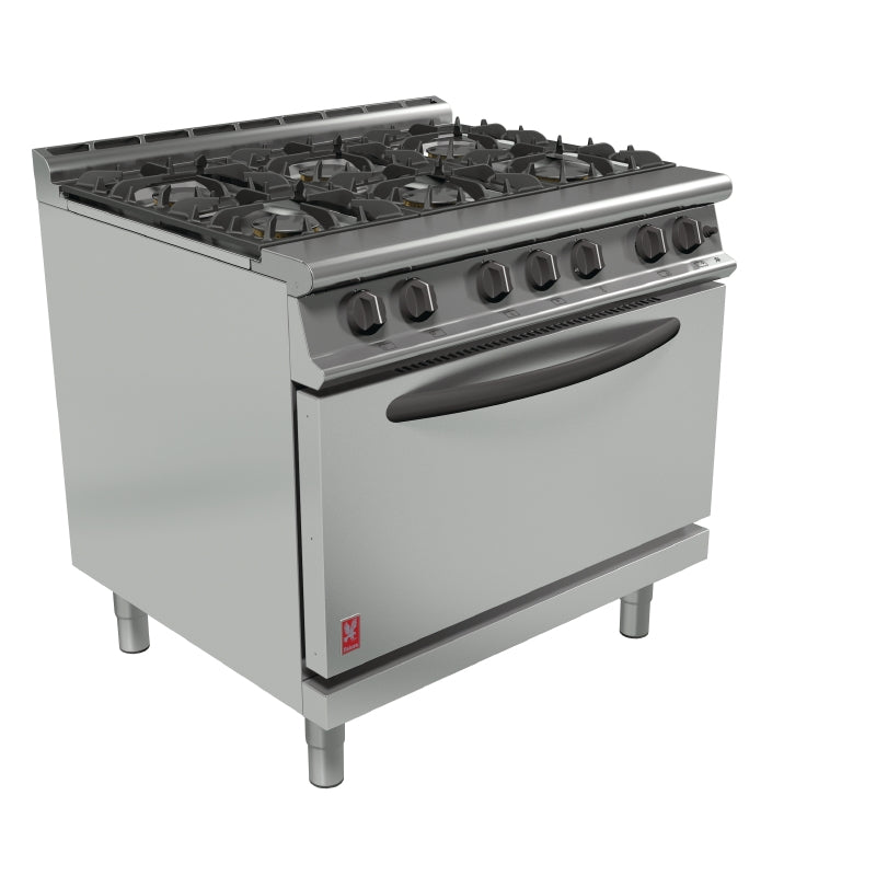 Falcon Dominator Plus 6 Burner Range G3101D Natural Gas with Feet Falcon Falcon   