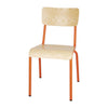 Bolero Cantina Side Chairs with Wooden Seat Pad and Backrest Orange (Pack of 4) - FB947 Chairs Bolero   