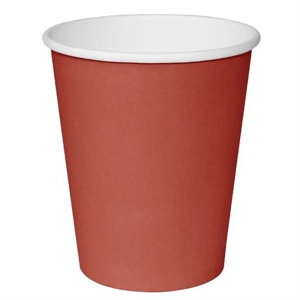 Fiesta Single Wall Takeaway Coffee Cups Red 225ml / 8oz (Pack of 50) - GP406 Disposable Cups Fiesta   