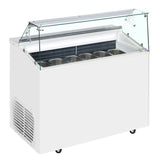 Framec Scoop Ice Cream Display White 6 x 5 Litre - TOP6E Ice Cream Display Freezers Framec   