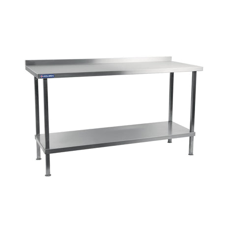 Holmes Stainless Steel Wall Table with Upstand 1800mm - DR024 Stainless Steel Wall Tables Holmes   