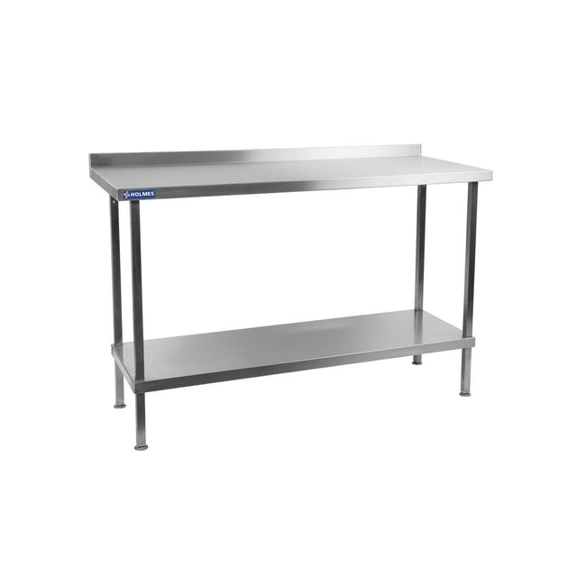 Holmes Stainless Steel Wall Table with Upstand 900mm - DR021 Stainless Steel Wall Tables Holmes   