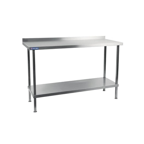 Holmes Stainless Wall Table with Upstand 1800mm - DR031 Stainless Steel Wall Tables Holmes   