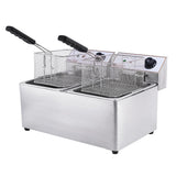 Hamoki Electric Deep Fat Fryer 2 x 8 Ltr Twin Tank - 161003 Countertop Electric Fryers Hamoki   