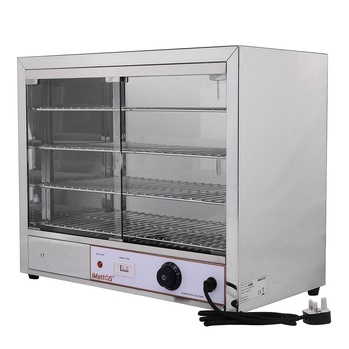 Hamoki Heated Pie Cabinet & Warmer 4 Shelves - 101037 Pie Display Cabinets Hamoki   