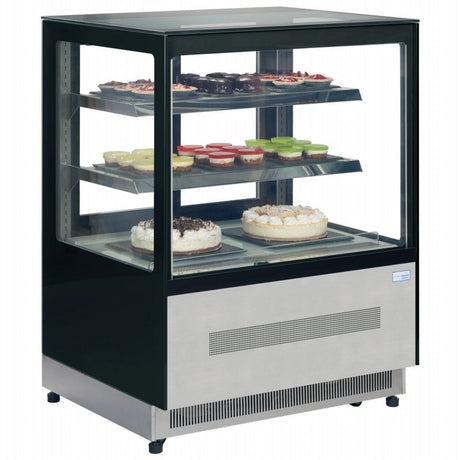 Interlevin Chilled Display Cabinet Stainless Steel, Glass - LPD1200F Refrigerated Floor Standing Display Tefcold   