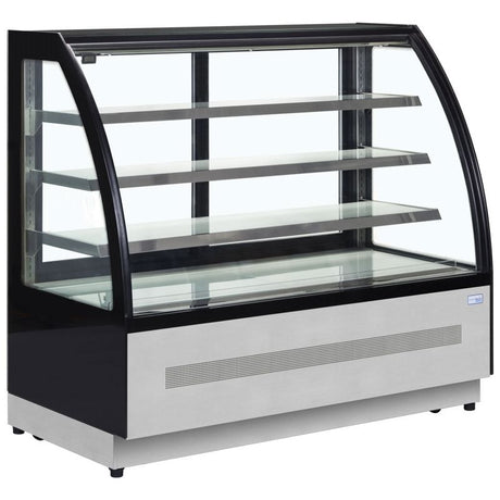 Interlevin Chilled Display Cabinet Stainless Steel, Glass - LPD1700C Refrigerated Floor Standing Display Tefcold   