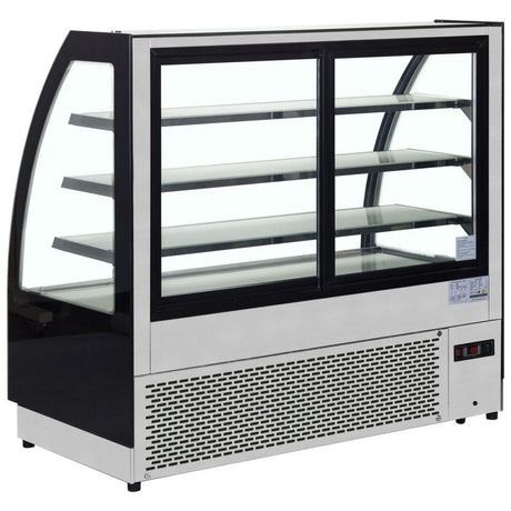 Interlevin Chilled Display Cabinet Stainless Steel, Glass - LPD1700C Refrigerated Floor Standing Display Tefcold   