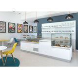 Interlevin Serve Over Counter White, Flat Glass - BELLINI ID 850FV SR Standard Serve Over Counters Tefcold   