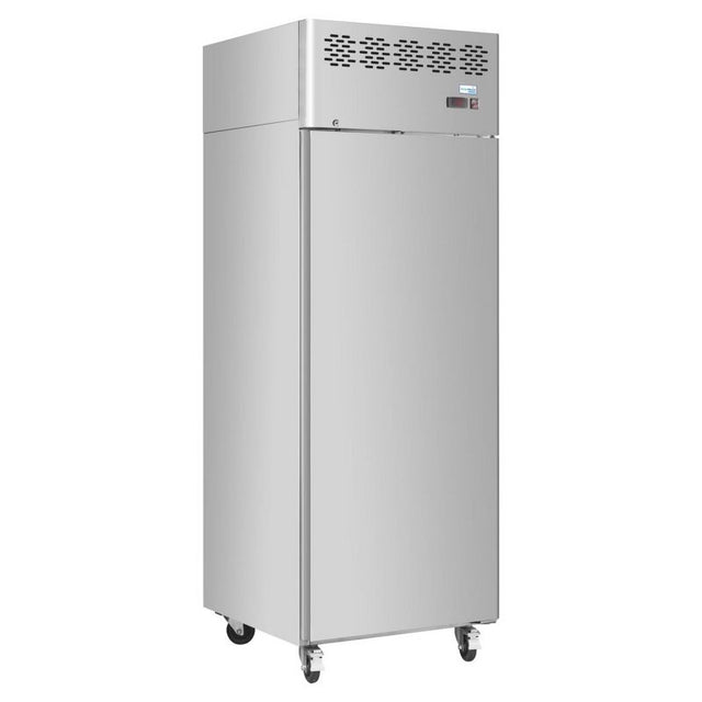 Interlevin Stainless Steel Solid Single Door Upright Fridge - CAR410 Refrigeration Uprights - Single Door Tefcold   