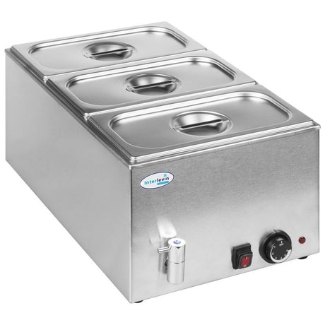 Interlevin Wet Well Bain Marie With Tap - BM8710 Bain Maries Tefcold   