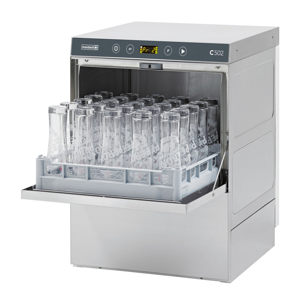 Maidaid Undercounter Glasswasher with Gravity Drain & LED Display - C502 Glasswashers Maidaid Halcyon   