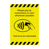 Please Pay By Contactless Card Whenever Possible Sign A5 - FN641 Guidance Posters & Floor Graphics Unbranded   