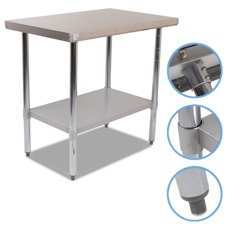 Empire Premium Stainless Steel Centre Prep Table 1500mm Wide - P-SSCT-150 Stainless Steel Centre Tables Empire   