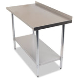 Empire 1200mm Premium Stainless Steel Wall Prep Table with Undershelf & Upstand Kitchen Bench - P-SSWT-120 Stainless Steel Wall Tables Empire