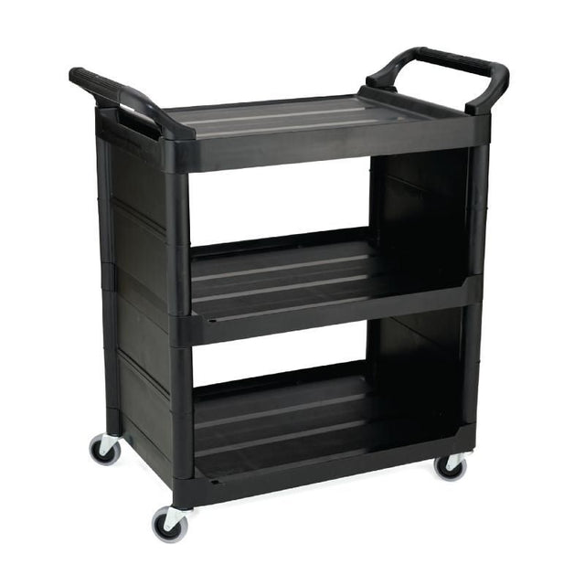 Rubbermaid Light Duty Service Utility Cart Black Service Trolleys Rubbermaid   