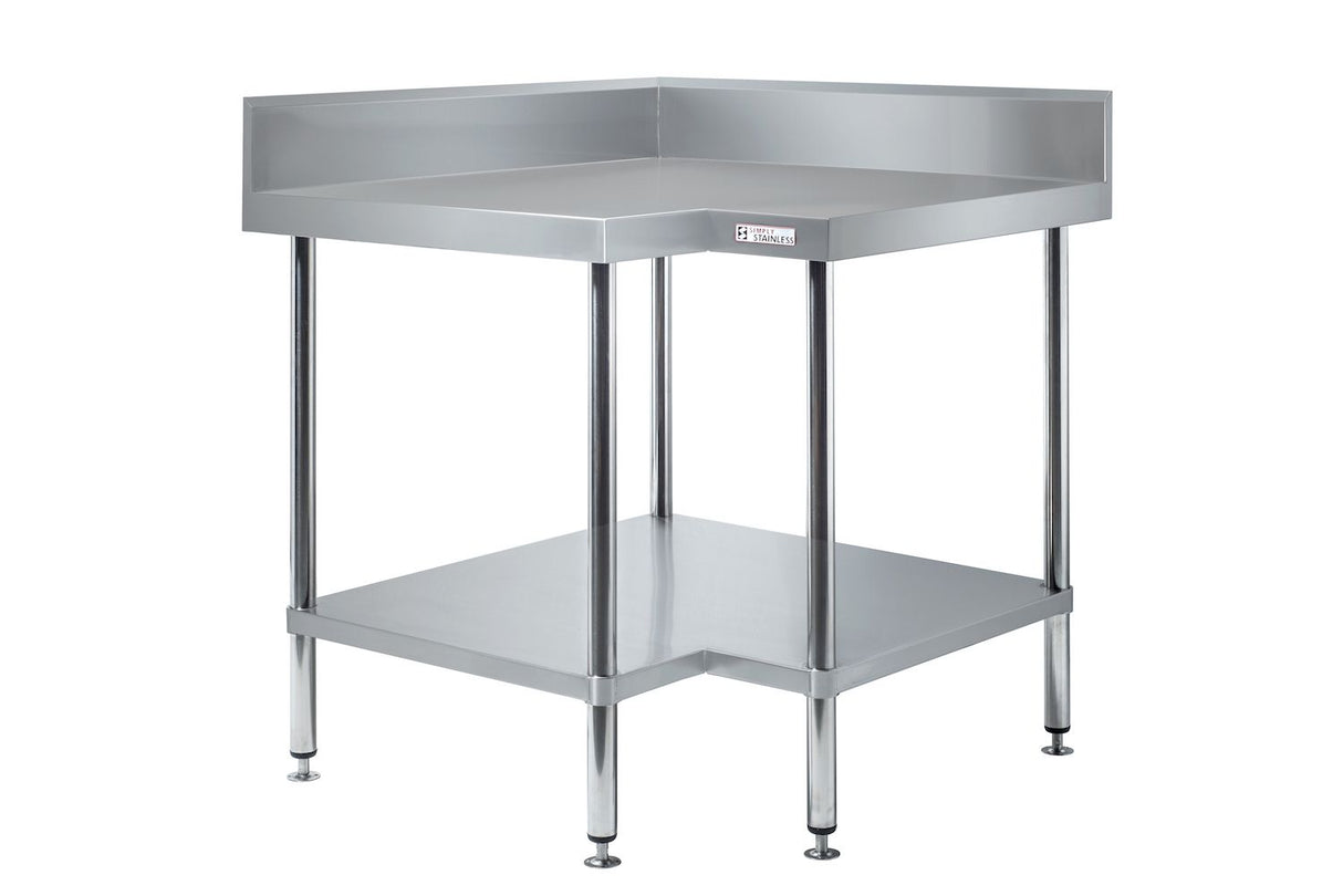 Simply Stainless Corner Wall Bench - SS040900 Stainless Steel Wall Tables Simply Stainless   