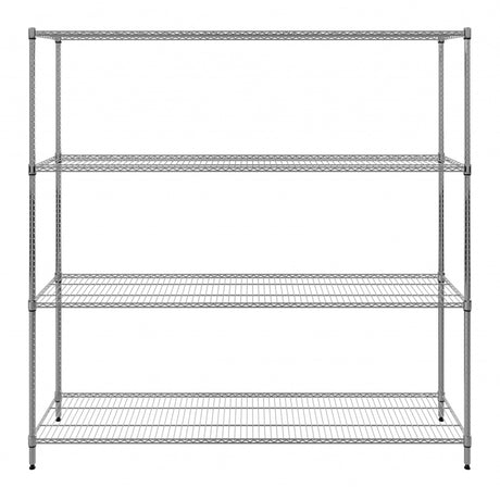 Empire 4 Tier Wire Racking Shelving Kit 1800mm Wide - RACK-1800 Chrome Wire Shelving and Racking Empire   